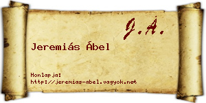 Jeremiás Ábel névjegykártya