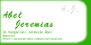 abel jeremias business card