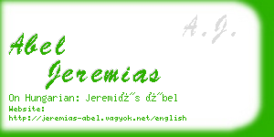 abel jeremias business card
